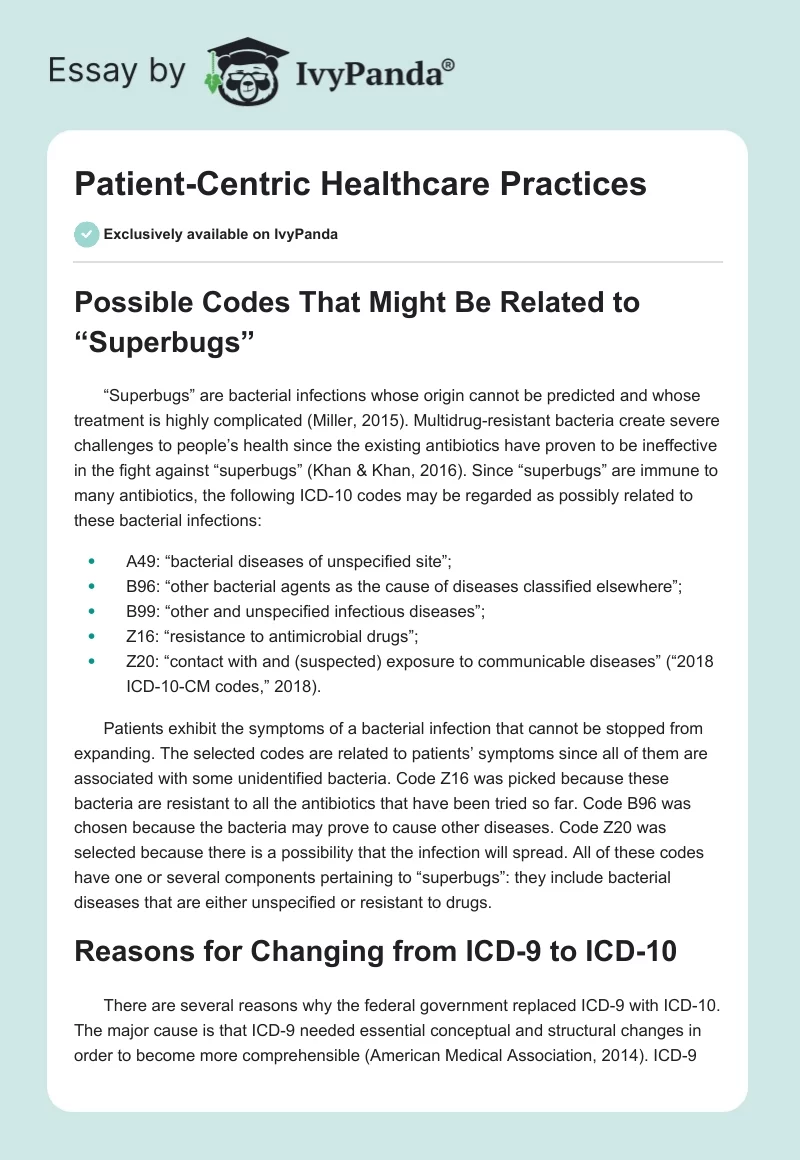 Patient-Centric Healthcare Practices. Page 1