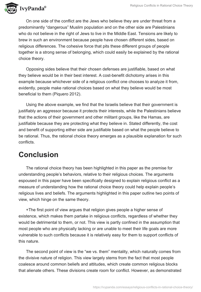 Religious Conflicts in Rational Choice Theory. Page 4