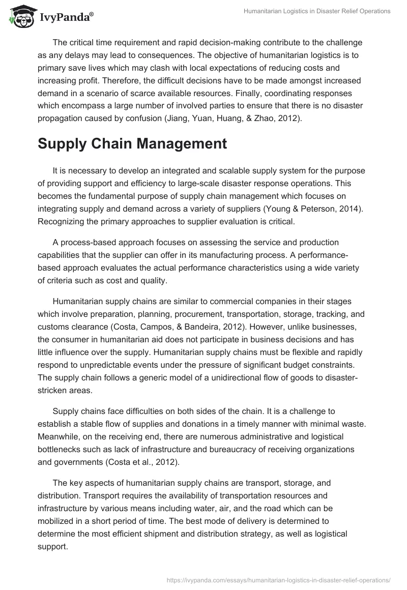 Humanitarian Logistics in Disaster Relief Operations. Page 5