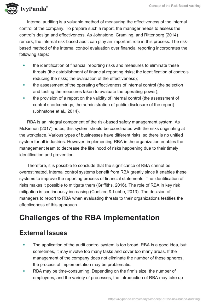 Concept of the Risk-Based Auditing. Page 2