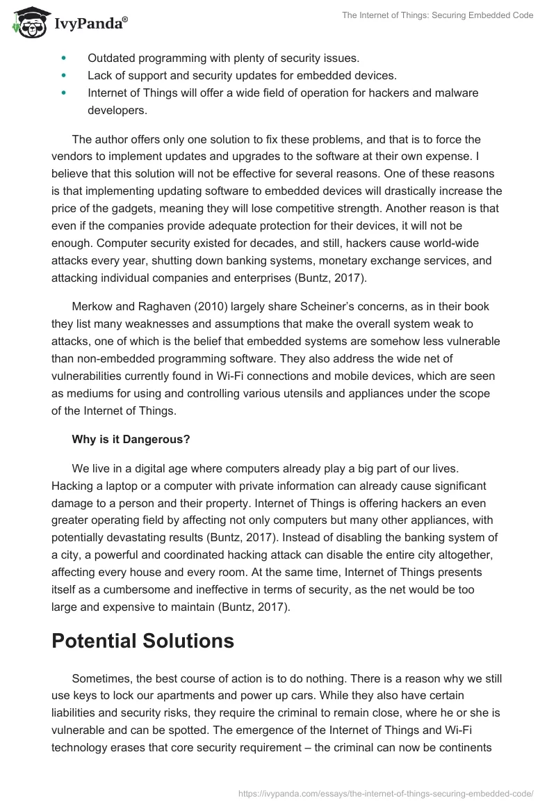 The Internet of Things: Securing Embedded Code. Page 2