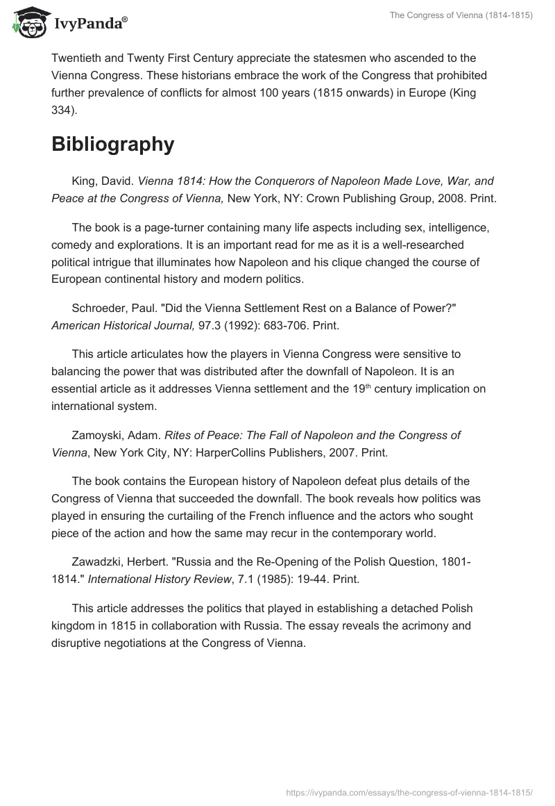 The Congress of Vienna (1814-1815). Page 5