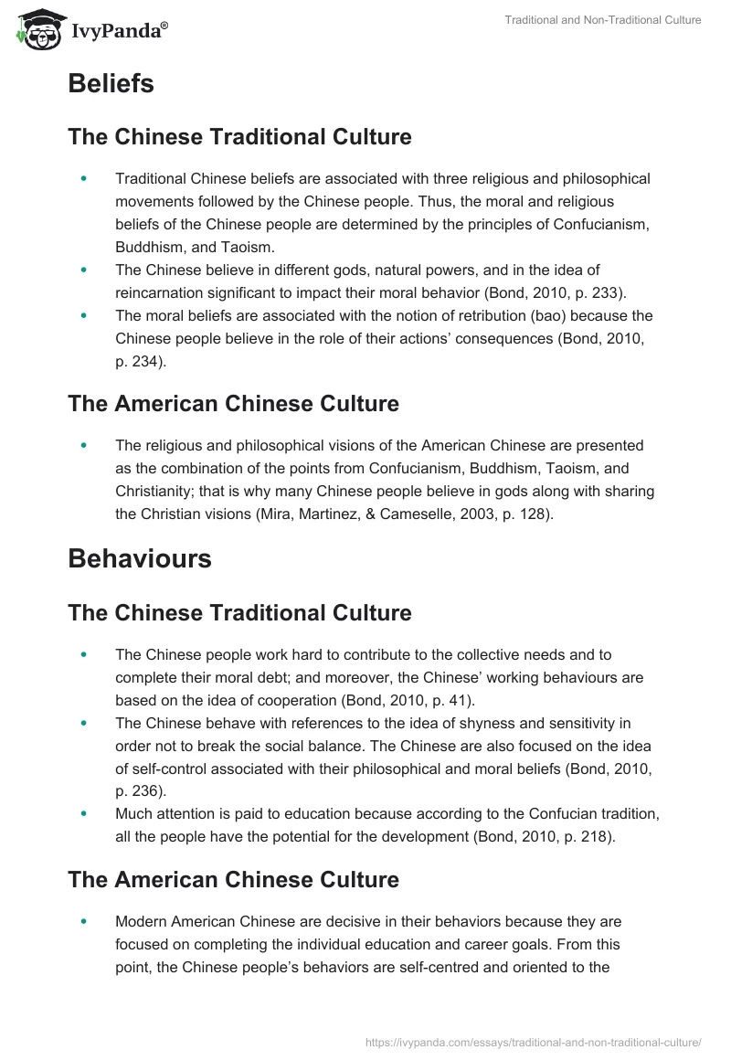 Traditional and Non-Traditional Culture. Page 2