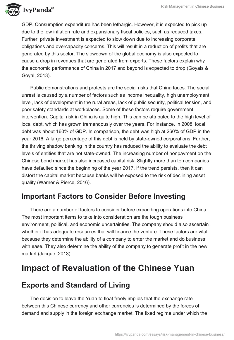 Risk Management in Chinese Business. Page 2