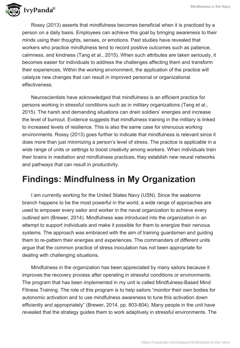 Mindfulness in the Navy. Page 2