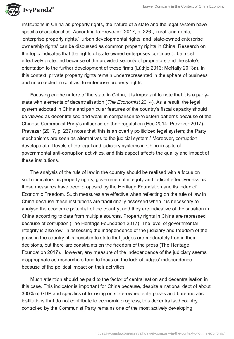 Huawei Company in the Context of China Economy. Page 3