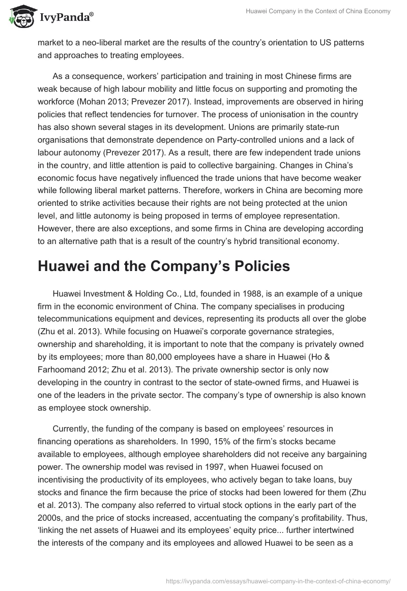 Huawei Company in the Context of China Economy. Page 5