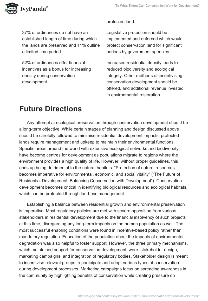 To What Extent Can Conservation Work for Development?. Page 4