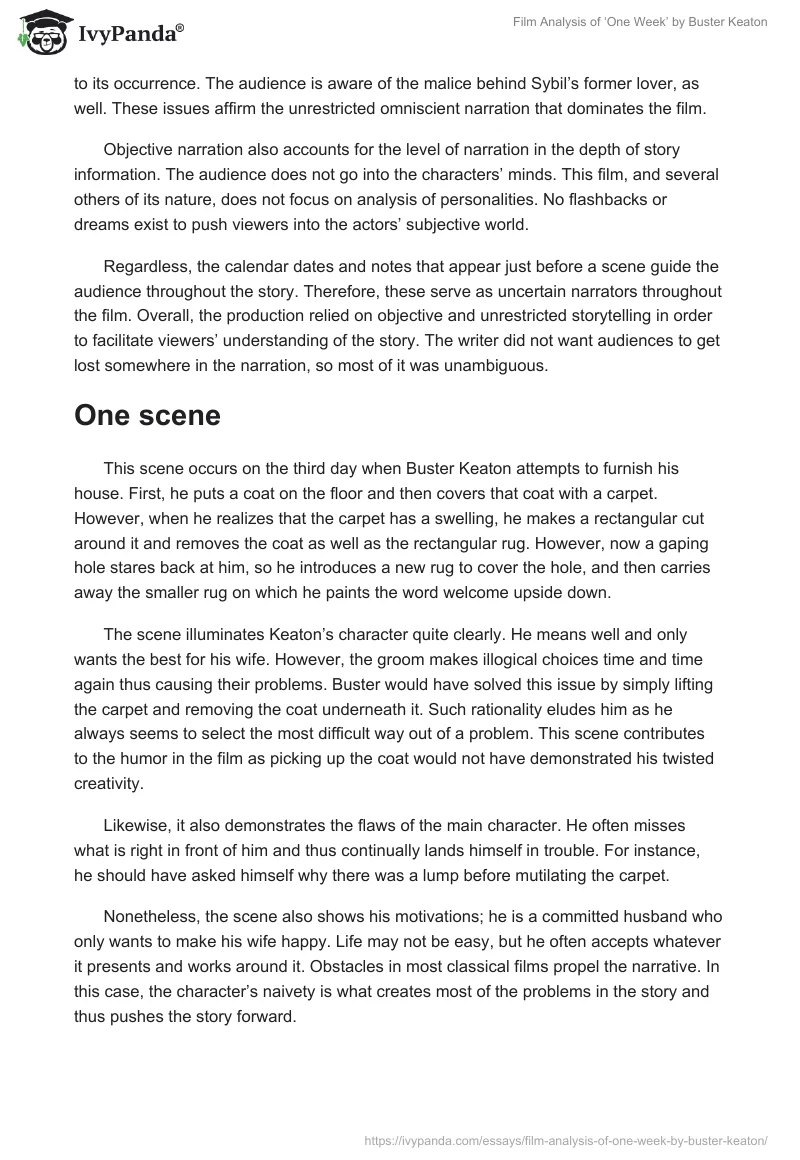 Film Analysis of ‘One Week’ by Buster Keaton. Page 4