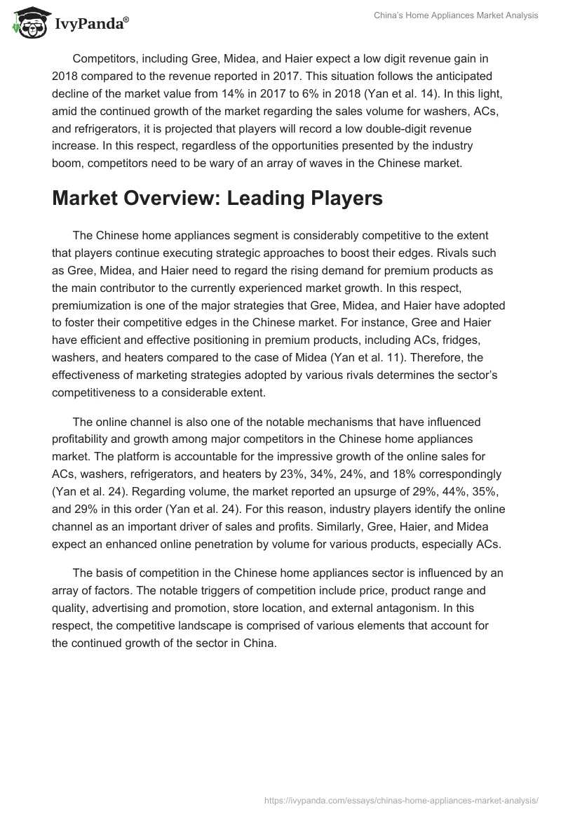 China’s Home Appliances Market Analysis. Page 2