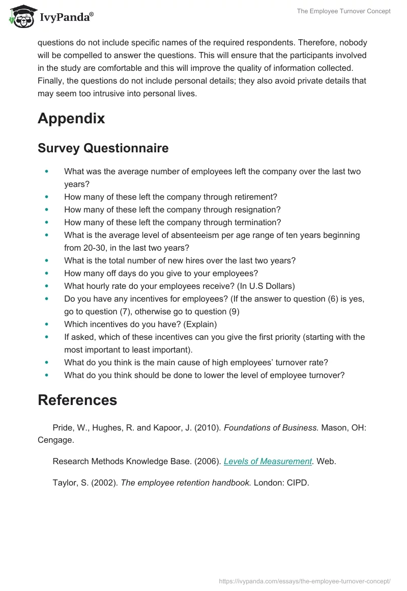 The Employee Turnover Concept. Page 4