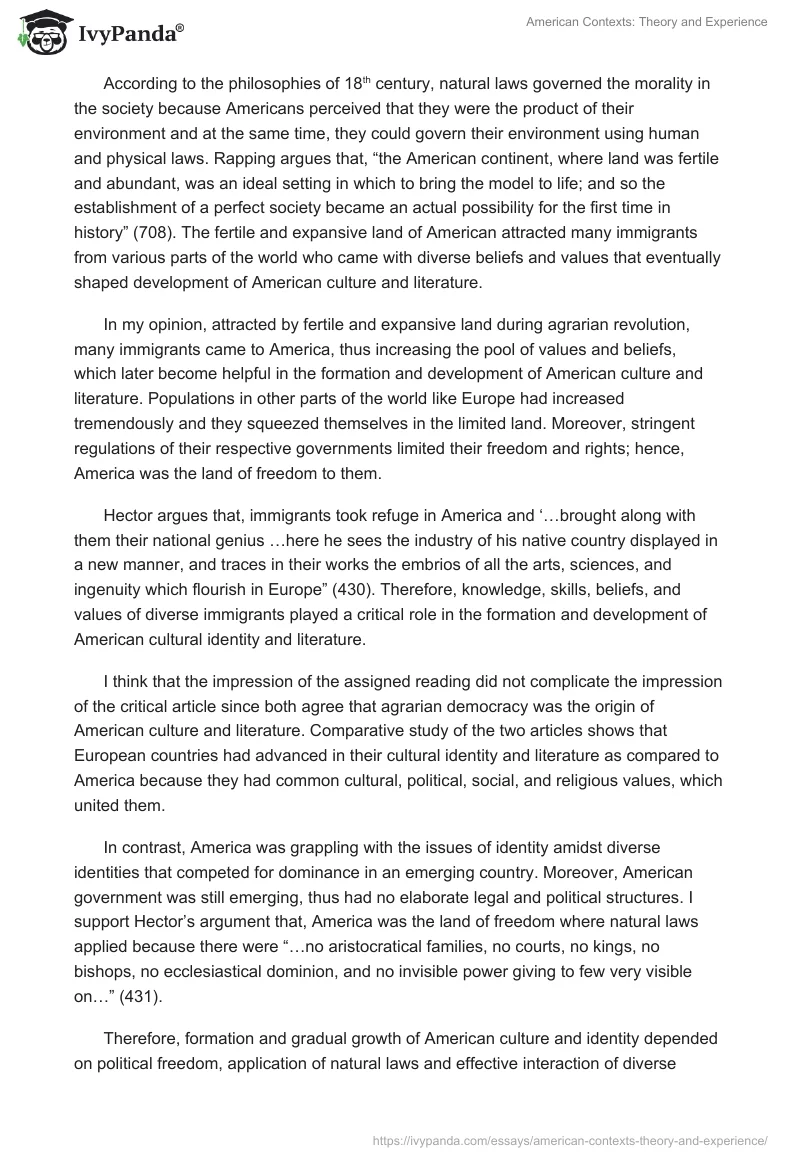 American Contexts: Theory and Experience. Page 2