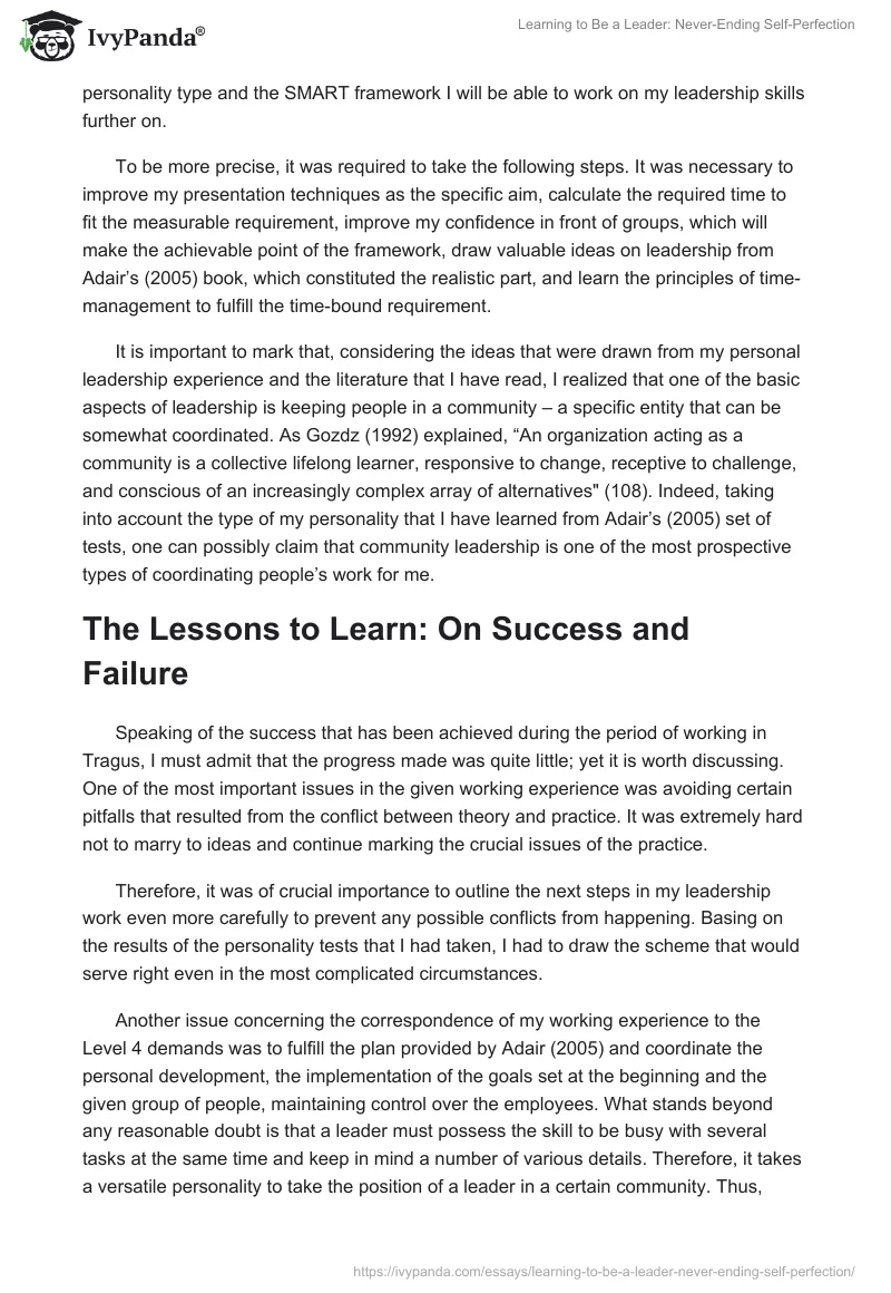 Learning to Be a Leader: Never-Ending Self-Perfection. Page 3