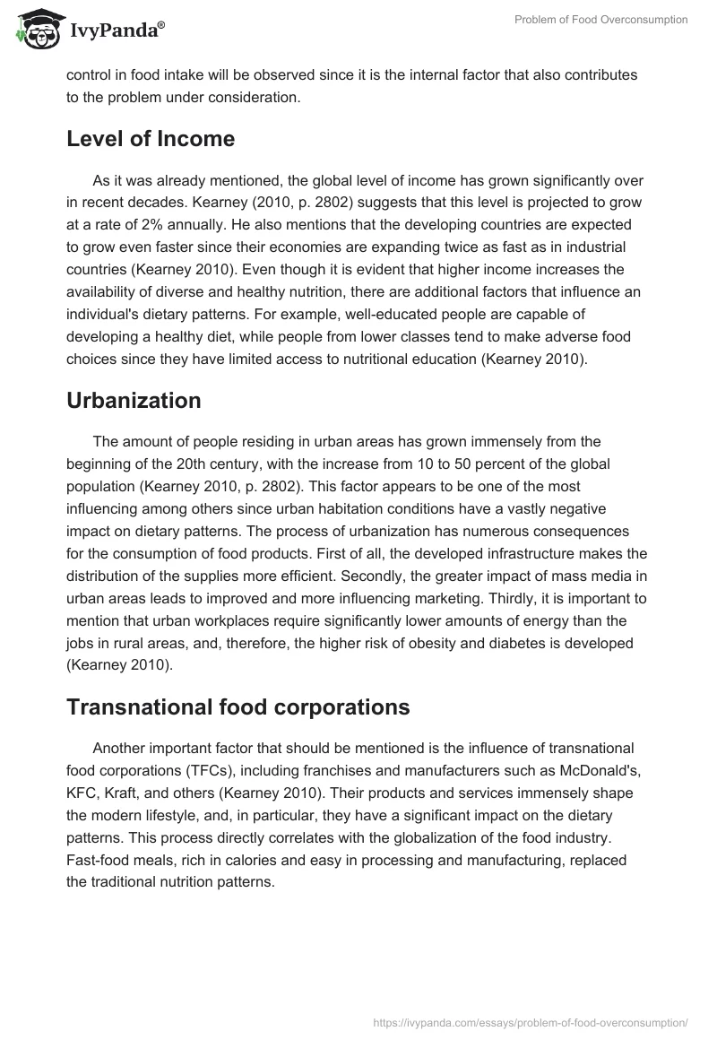 Problem of Food Overconsumption. Page 3