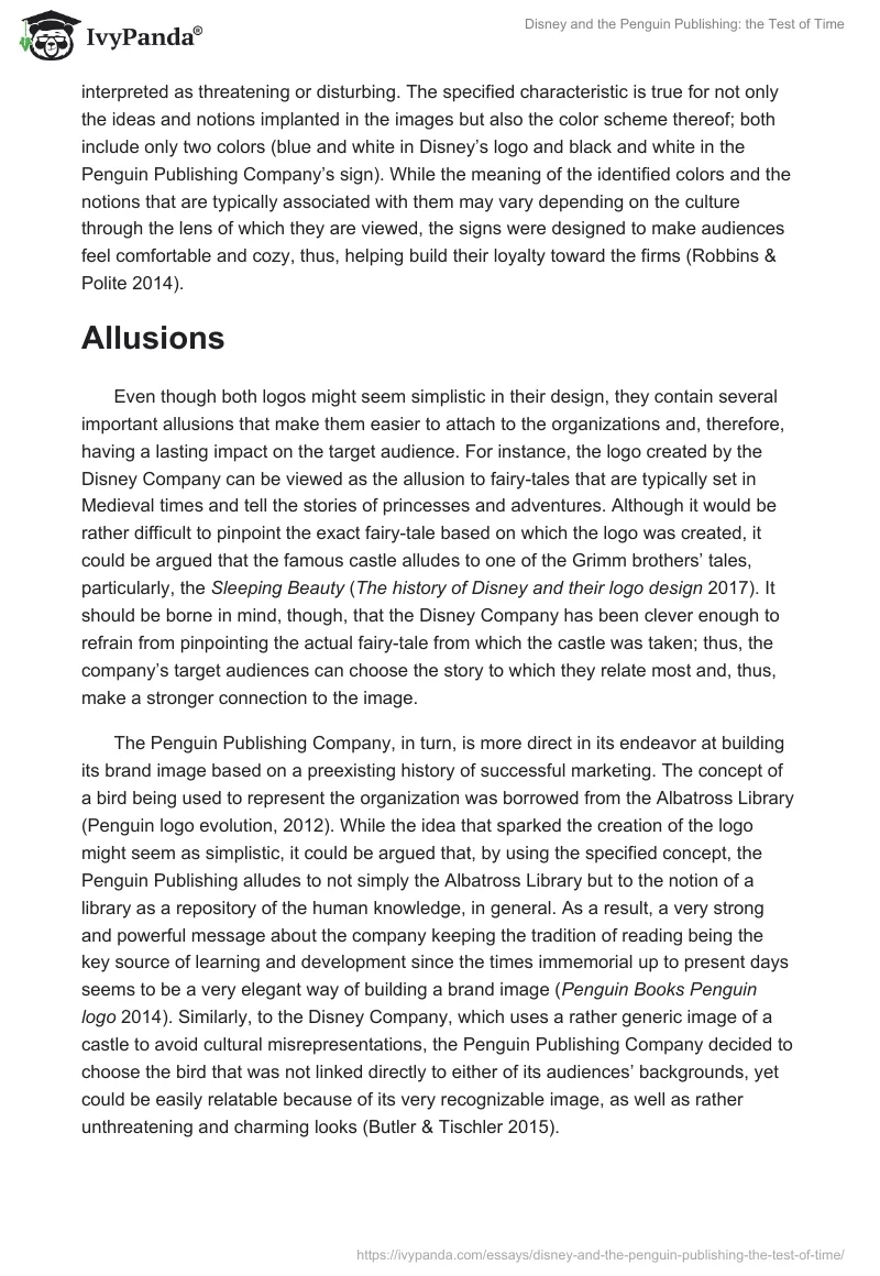 Disney and the Penguin Publishing: the Test of Time. Page 4
