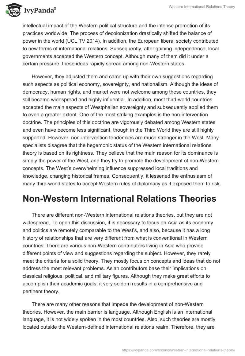 Western International Relations Theory. Page 4