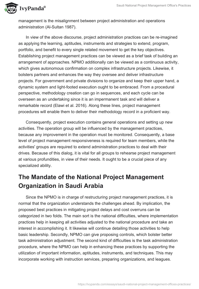 Saudi National Project Management Office's Practices. Page 4