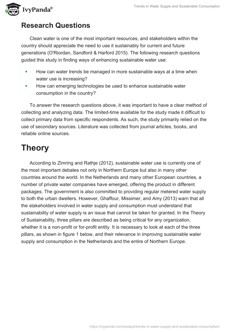 Trends in Water Supply and Sustainable Consumption. Page 2