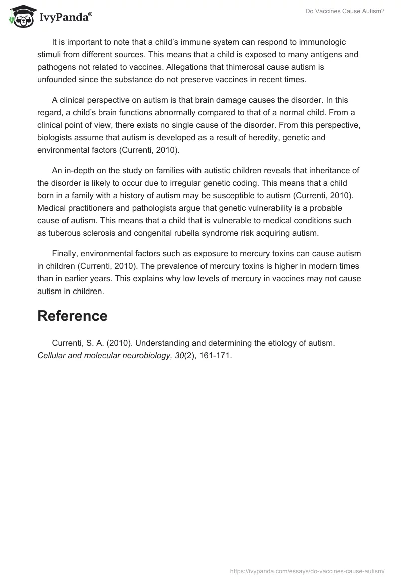 Do Vaccines Cause Autism?. Page 2