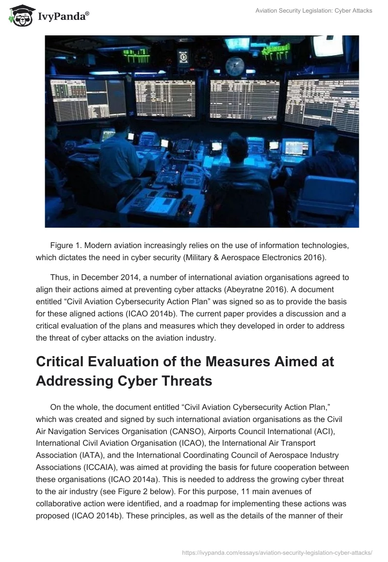 Aviation Security Legislation: Cyber Attacks. Page 2