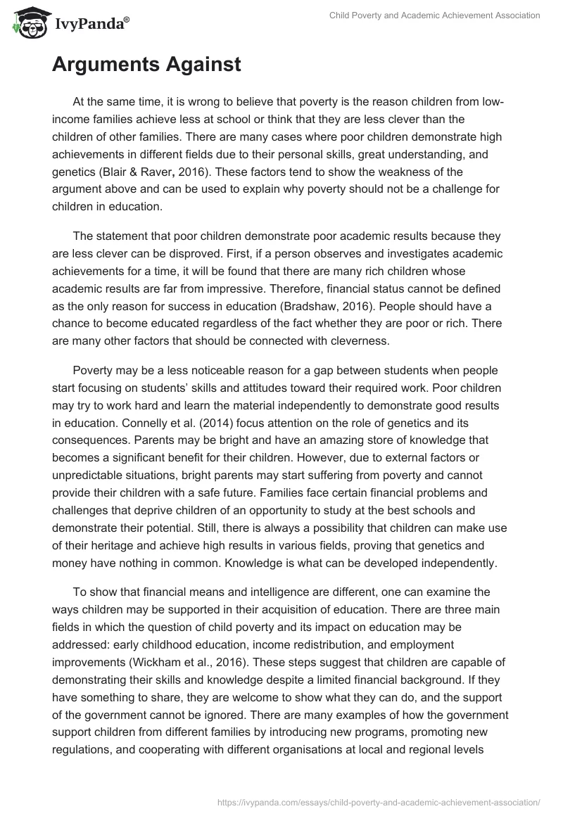 Child Poverty and Academic Achievement Association. Page 3