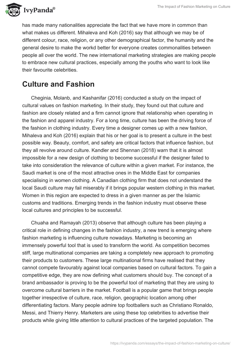 The Impact of Fashion Marketing on Culture. Page 3