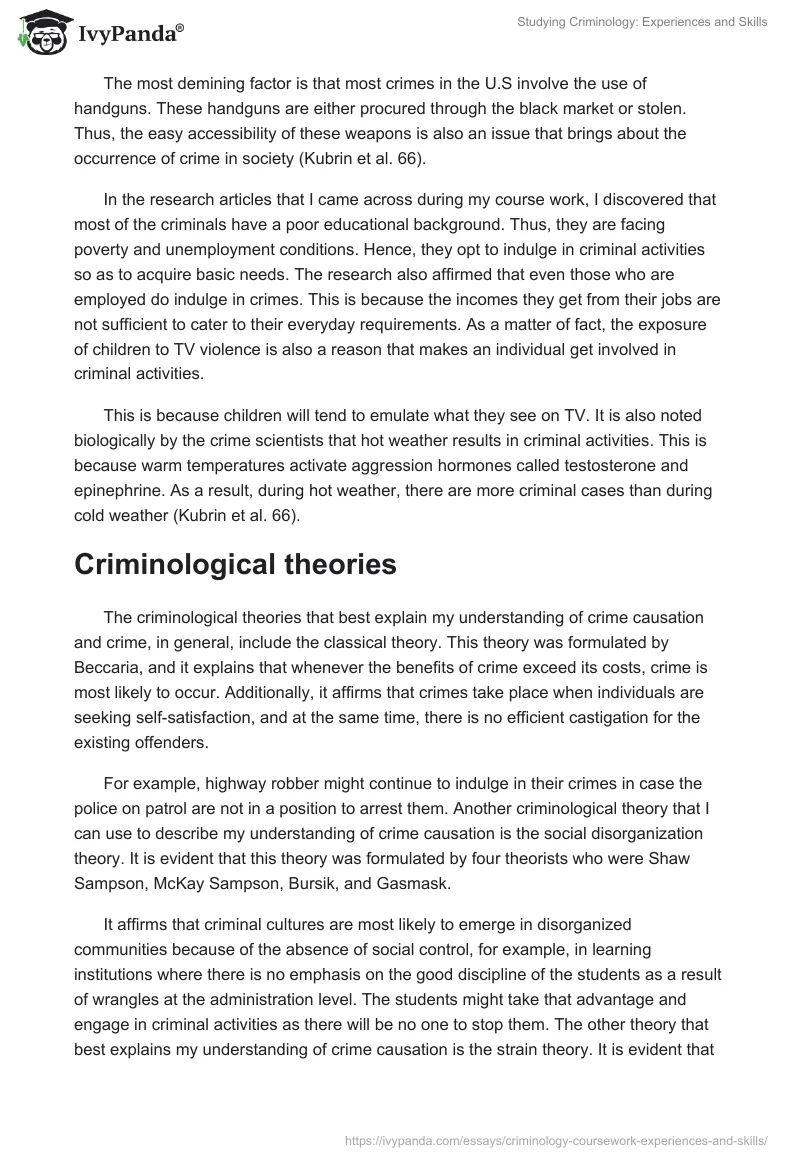 Studying Criminology: Experiences and Skills. Page 3