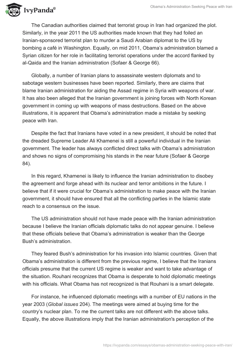 Obama’s Administration Seeking Peace With Iran. Page 3