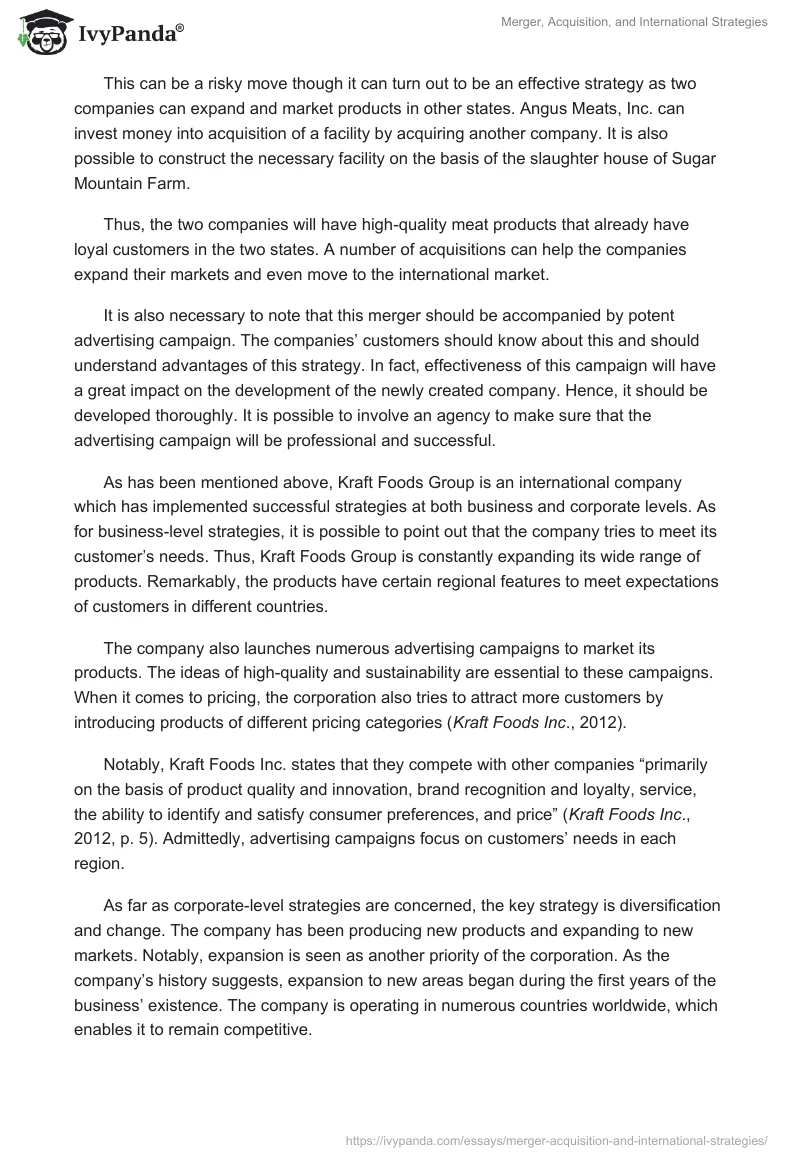 Merger, Acquisition, and International Strategies. Page 3