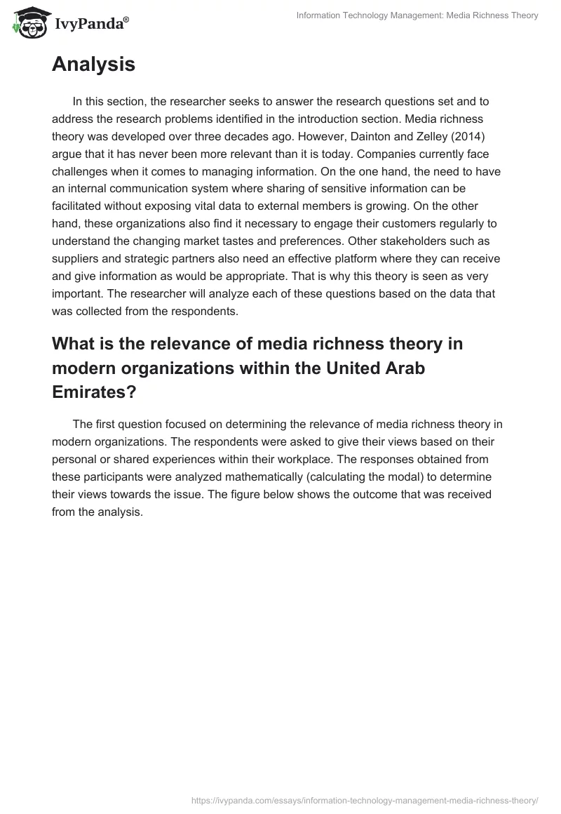 Information Technology Management: Media Richness Theory. Page 5
