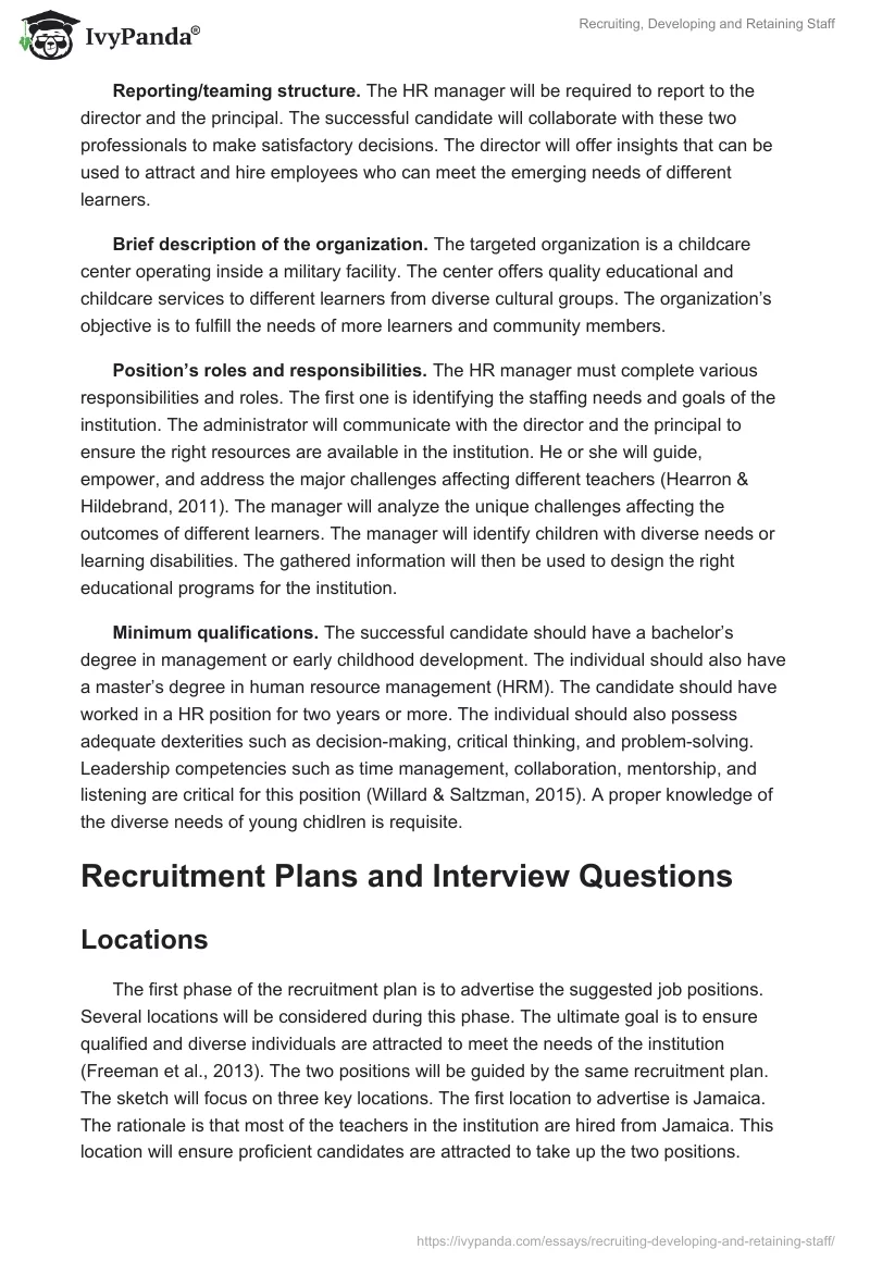 Recruiting, Developing and Retaining Staff. Page 4