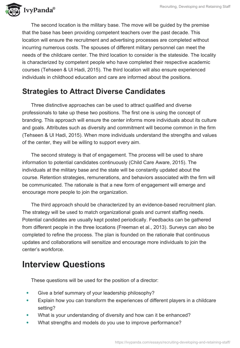 Recruiting, Developing and Retaining Staff. Page 5