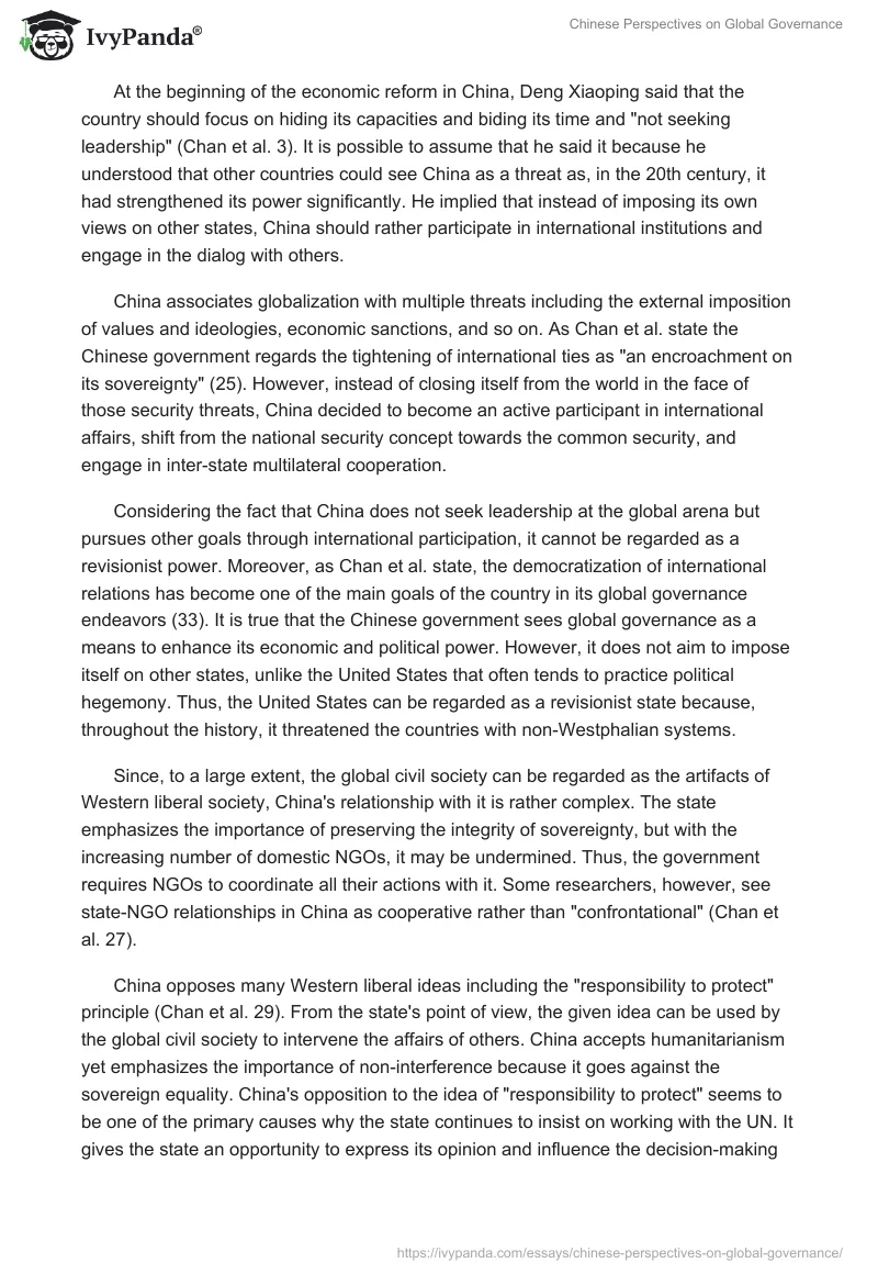 Chinese Perspectives on Global Governance. Page 3