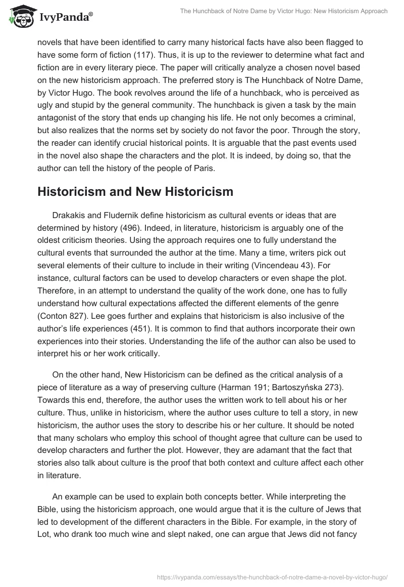 "The Hunchback of Notre Dame" by Victor Hugo: New Historicism Approach. Page 2