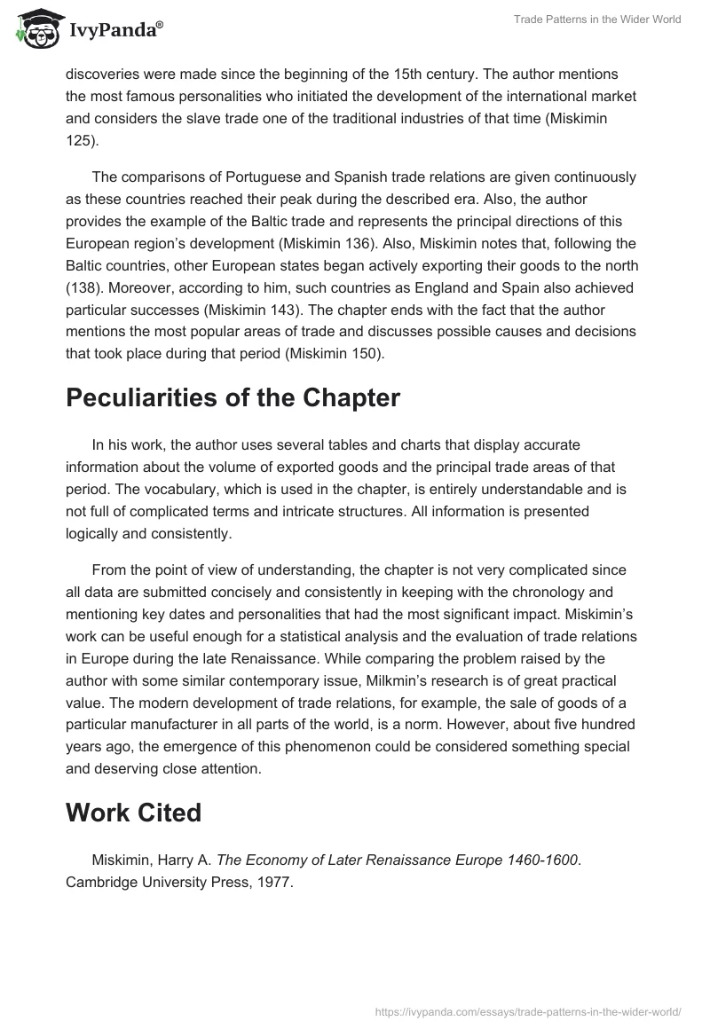 Trade Patterns in the Wider World. Page 2