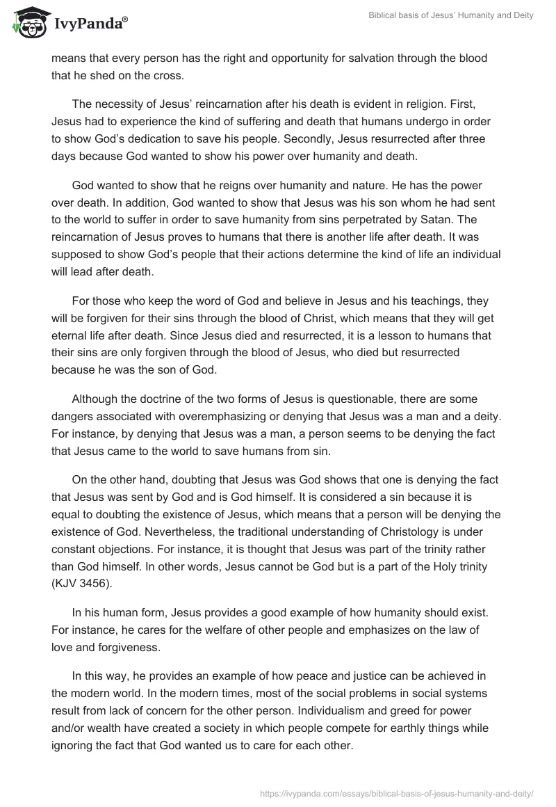 Biblical basis of Jesus’ Humanity and Deity. Page 2
