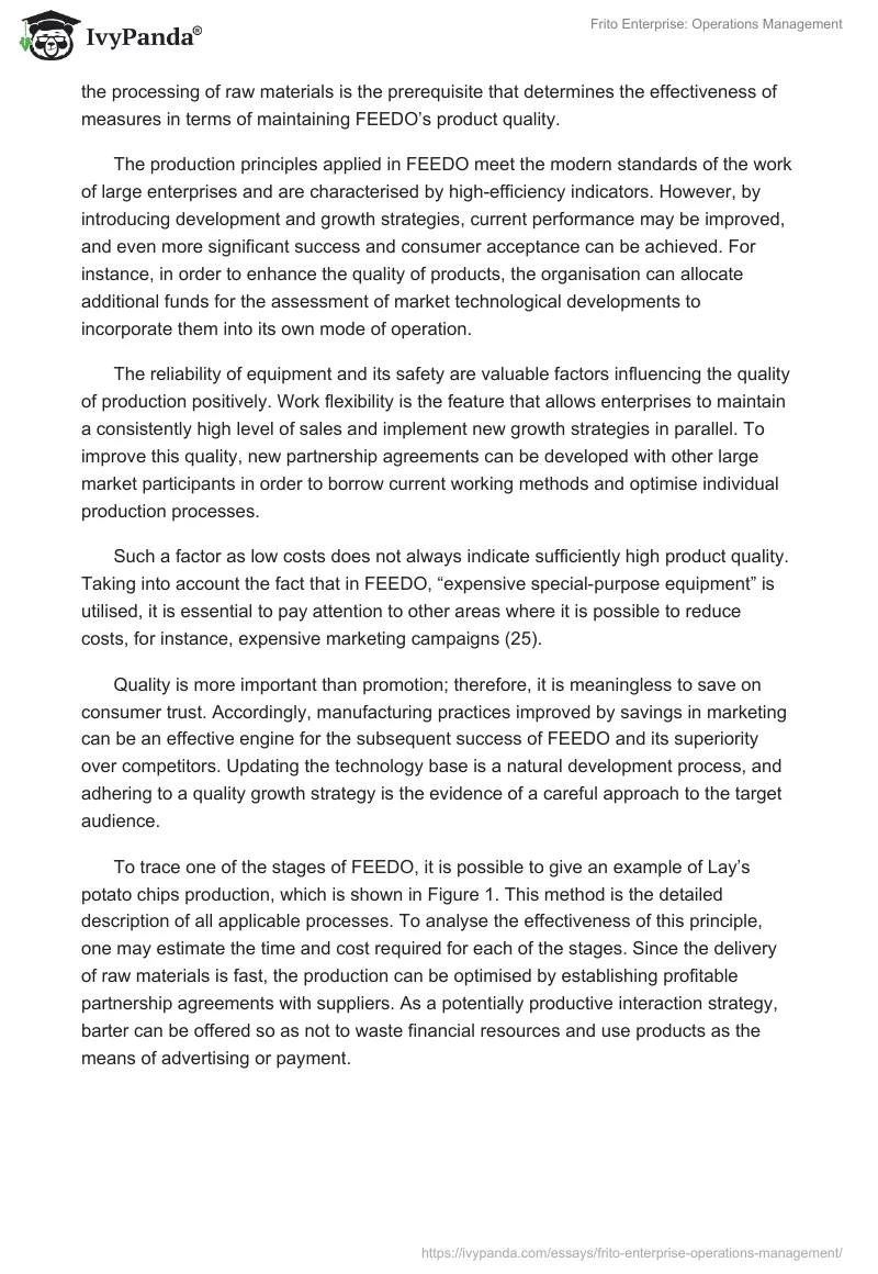 Frito Enterprise: Operations Management. Page 2