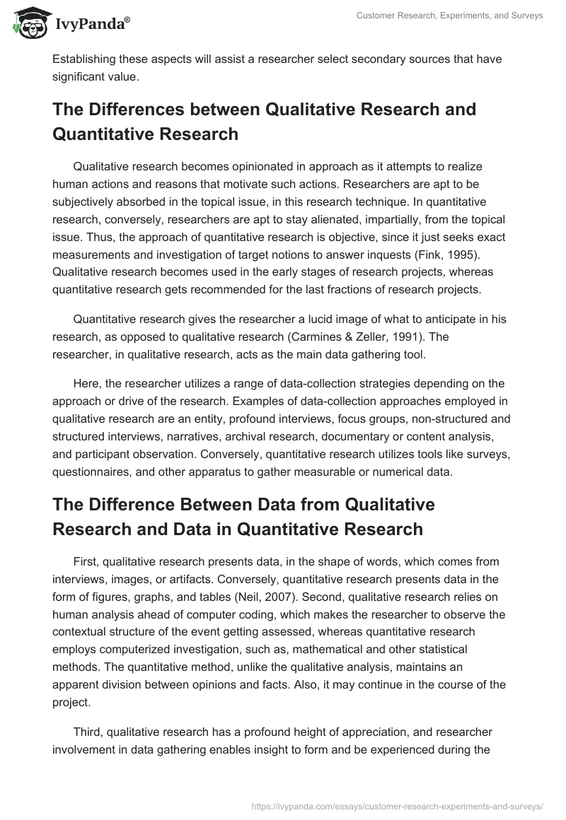 Customer Research, Experiments, and Surveys. Page 5