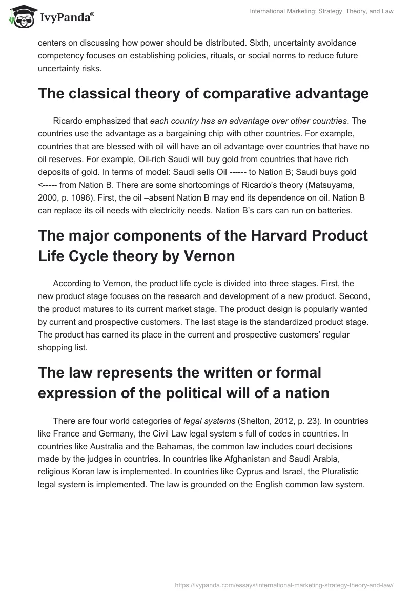 International Marketing: Strategy, Theory, and Law. Page 3