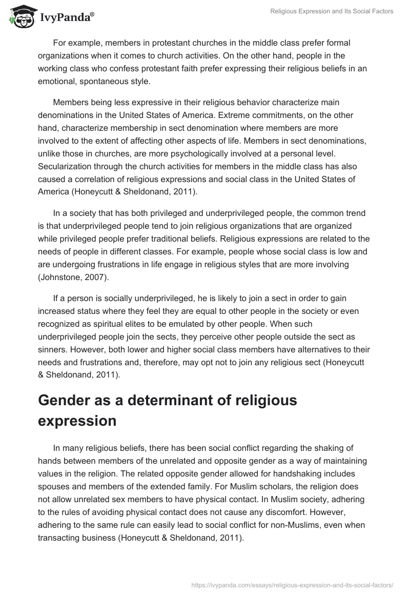 Religious Expression and Its Social Factors. Page 2