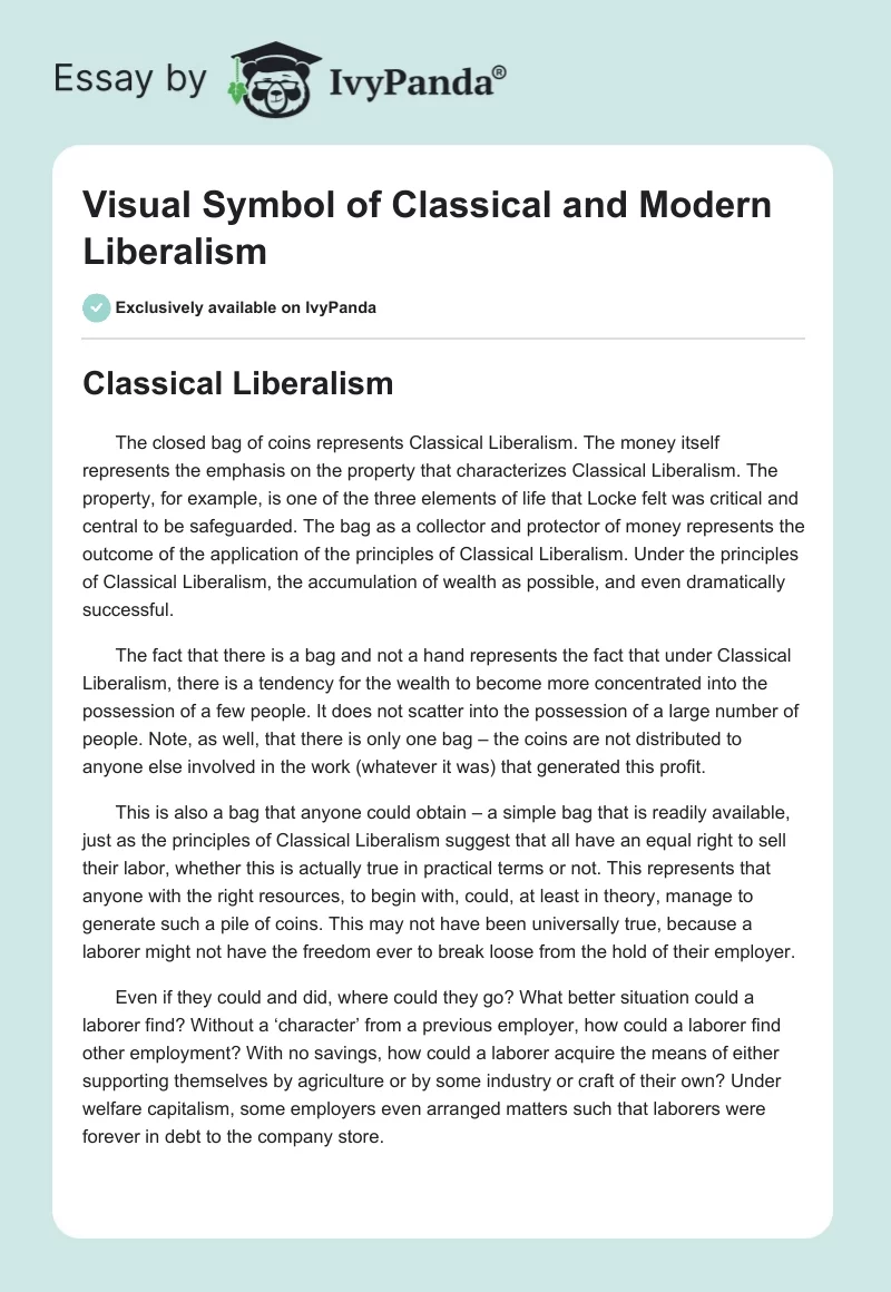 Visual Symbol of Classical and Modern Liberalism. Page 1