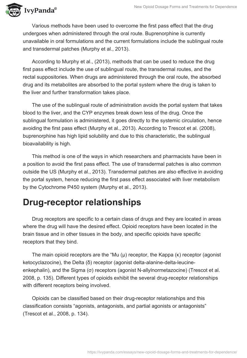 New Opioid Dosage Forms and Treatments for Dependence. Page 3