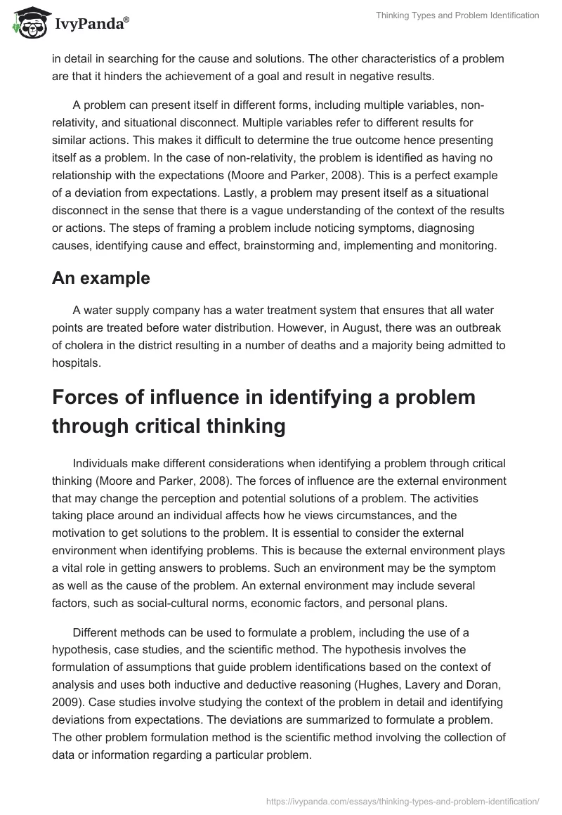 Thinking Types and Problem Identification. Page 2