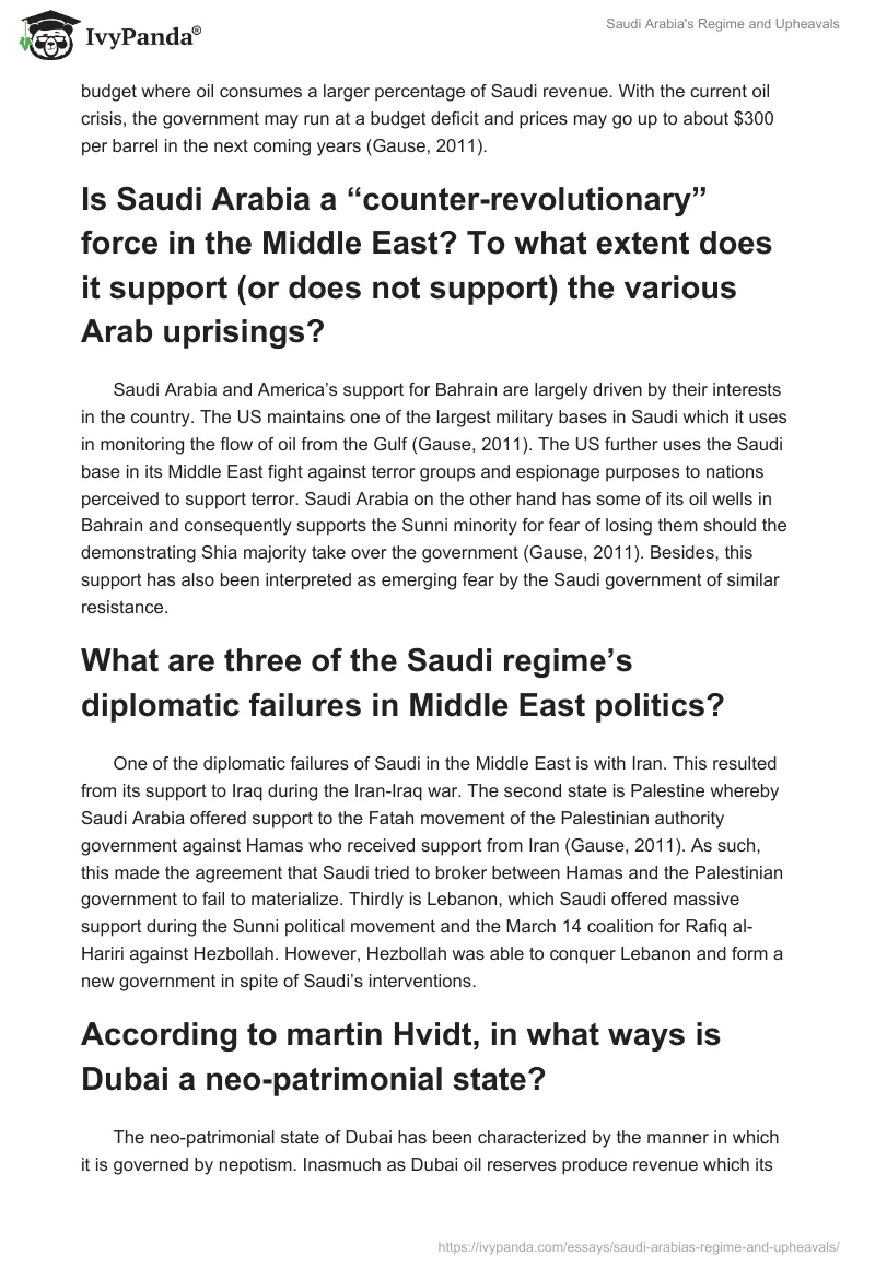 Saudi Arabia's Regime and Upheavals. Page 3