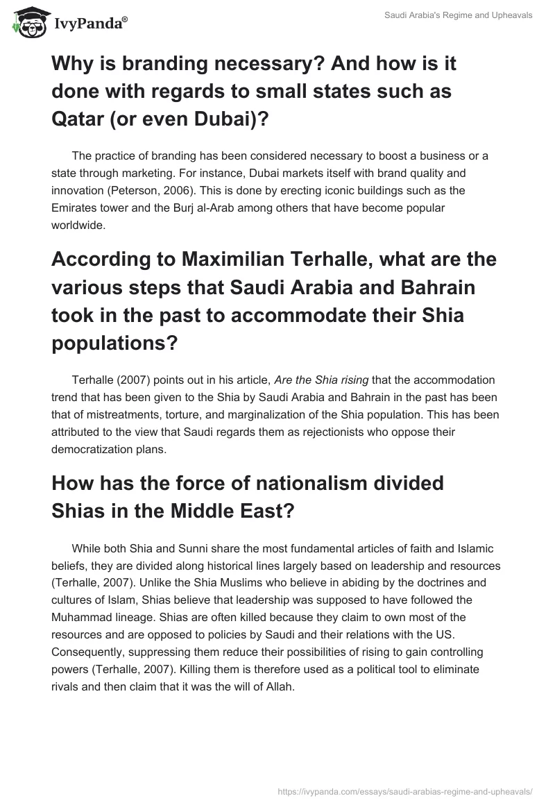 Saudi Arabia's Regime and Upheavals. Page 5