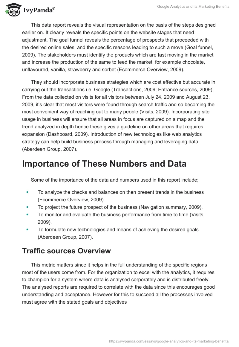Google Analytics and Its Marketing Benefits. Page 3