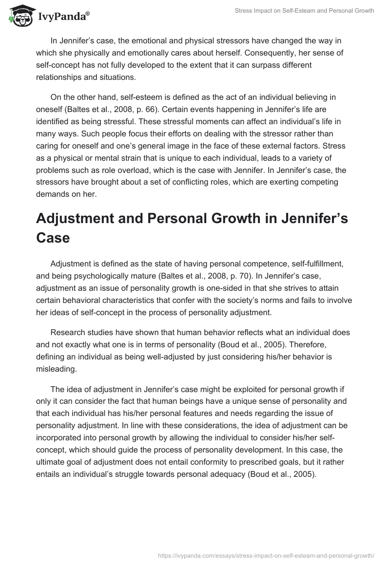 Stress Impact on Self-Esteam and Personal Growth. Page 2