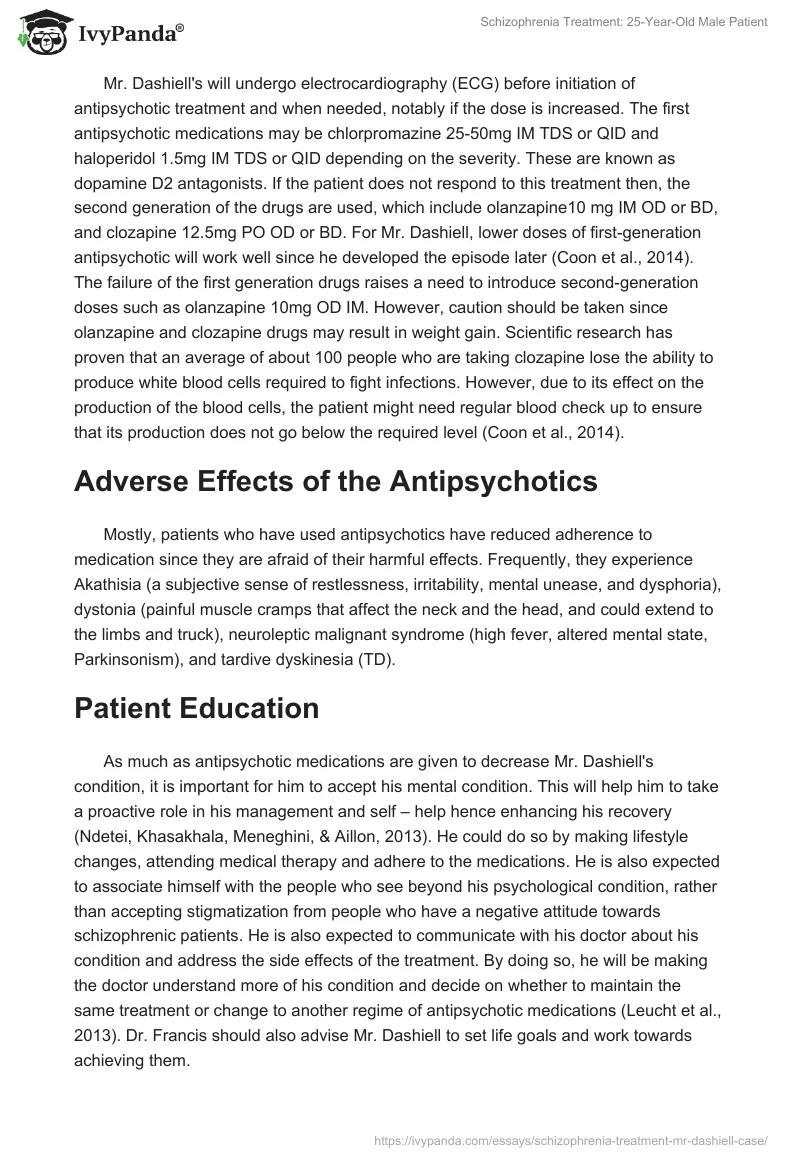 Schizophrenia Treatment: 25-Year-Old Male Patient. Page 5