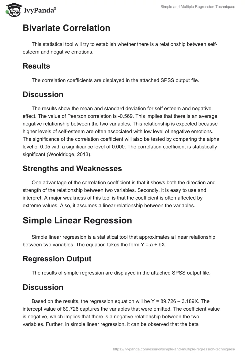 Simple and Multiple Regression Techniques. Page 2