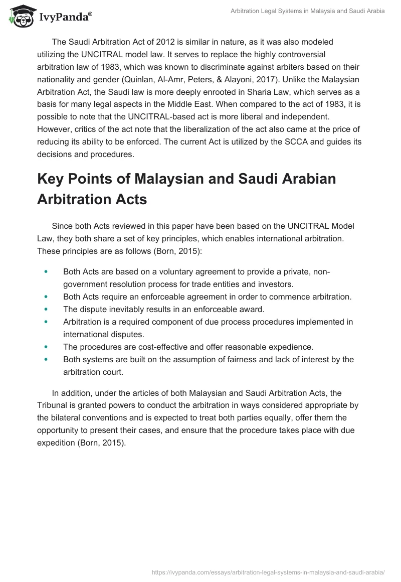 Arbitration Legal Systems in Malaysia and Saudi Arabia. Page 3